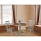International Concepts Round 36 in Rd Extension Dining Table, 2 Emily Chairs, Hickory/Stone, 36 W, 48 L, 30.1 in H, Wood K41-36RXT-27B-C617-2 - alternate 2